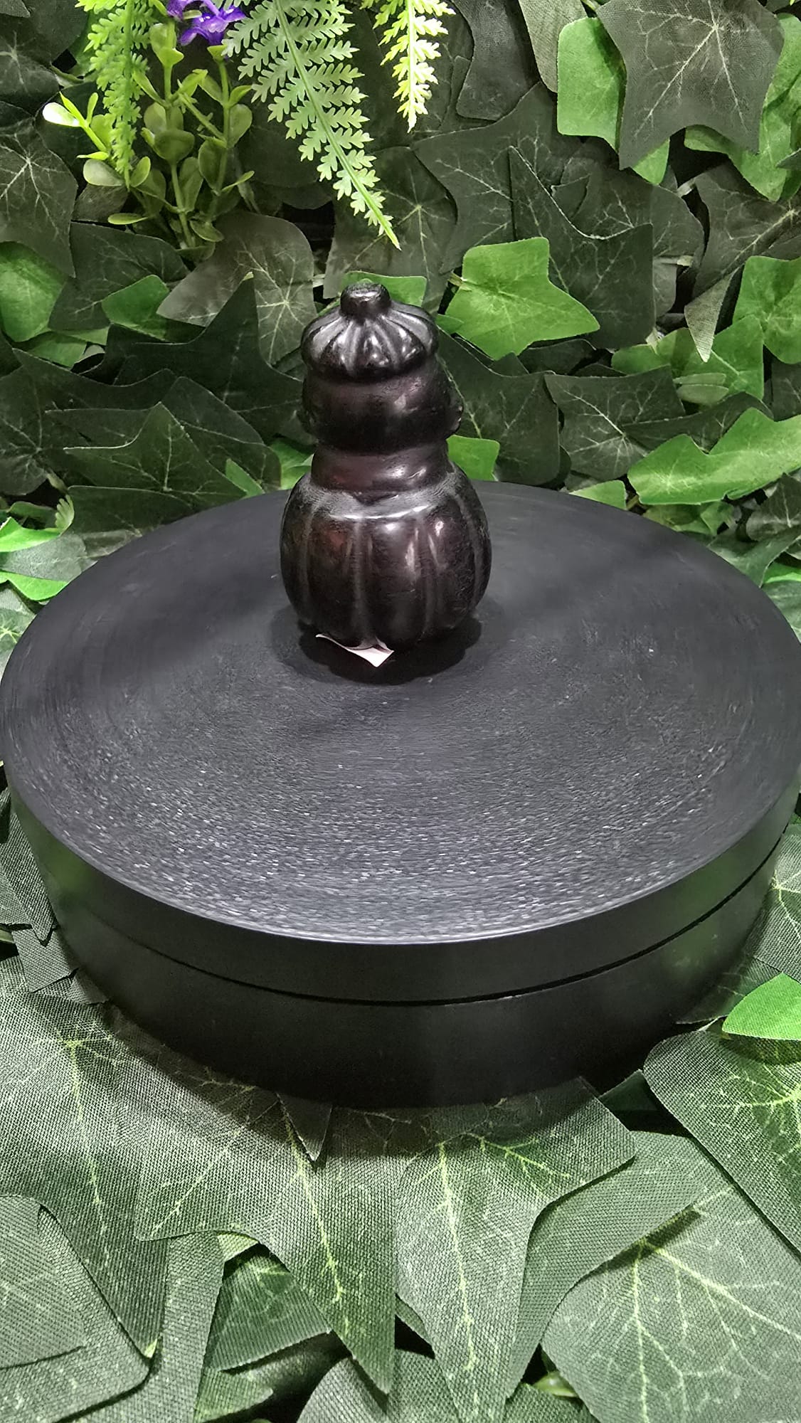 Black obsidian Creepy pumpkin