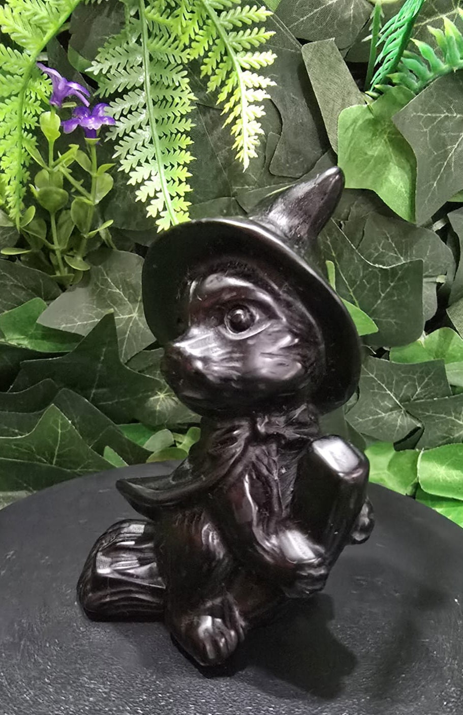 Black Obsidian Witch Cat