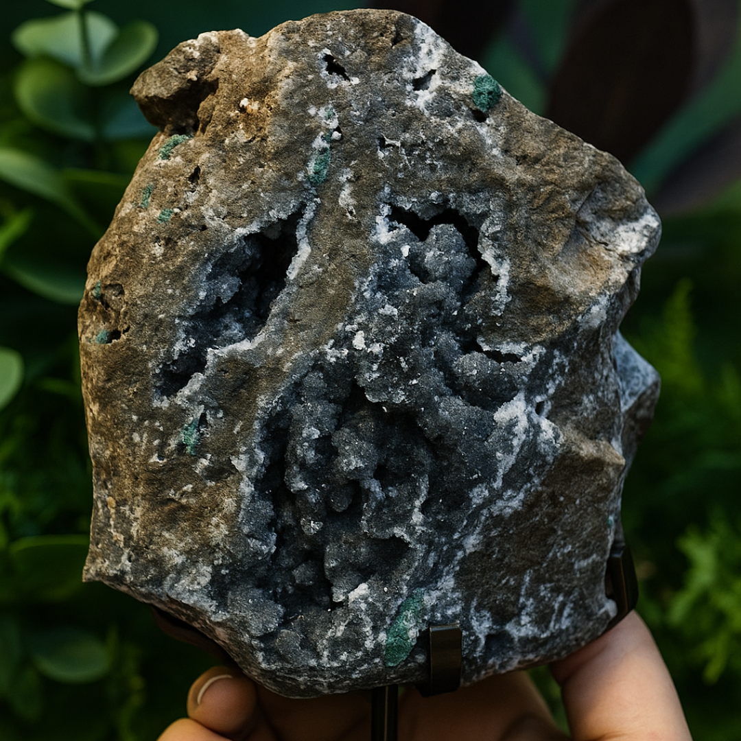 Druzy Sugar Malachite Specimen