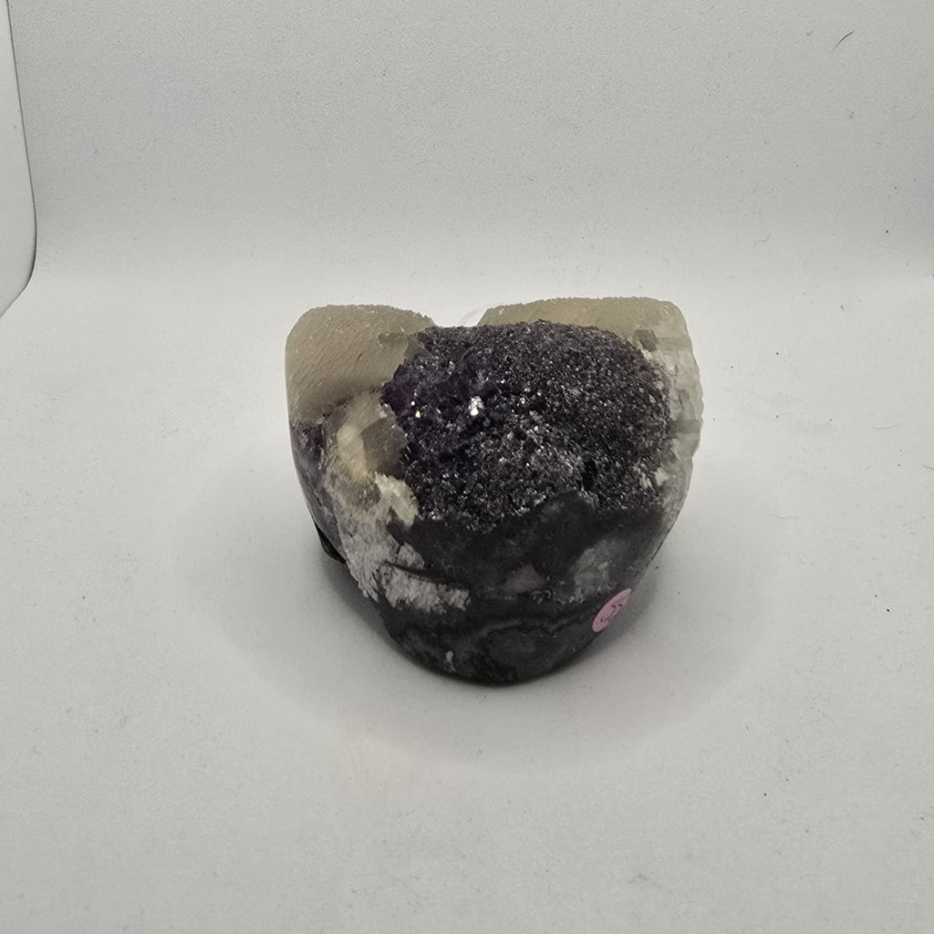 Amethyst Cupcake specimen with calcite